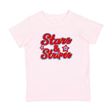 Stars and Stripes Patch Short Sleeve T-Shirt - Ballet