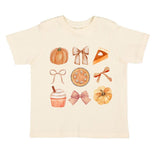 Thankful Cutie Thanksgiving Short Sleeve T-Shirt - Natural