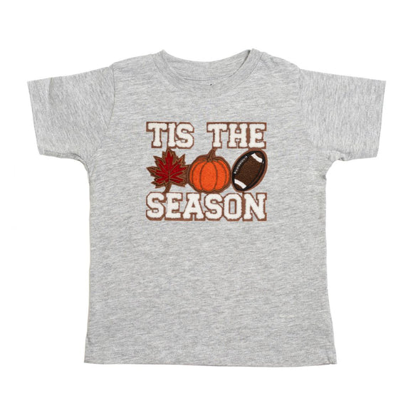 Tis The Season Pumpkin Patch Short Sleeve T-Shirt - Gray