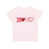 XOXO Sequin Patch Valentine's Day Short Sleeve T-Shirt