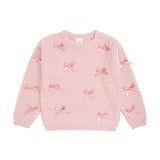 Satin Bows Knit Sweater