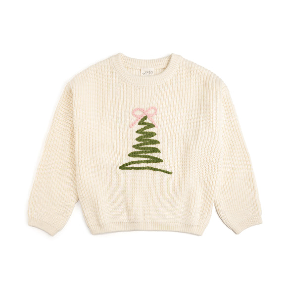 Coquette Christmas Tree Knit Sweater