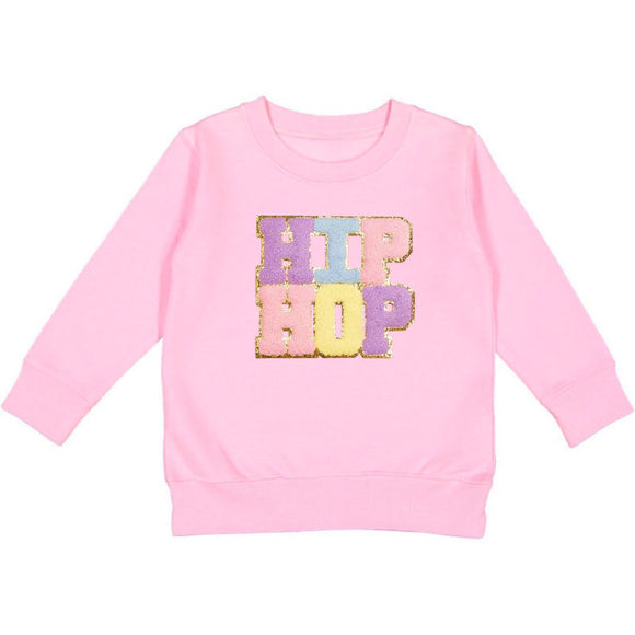 Hip Hop Patch Easter Sweatshirt - Pink