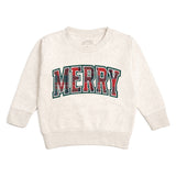 Merry Tartan Patch Christmas Sweatshirt