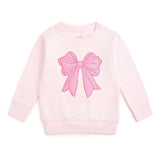 Pink Bow Sequin Patch Sweatshirt