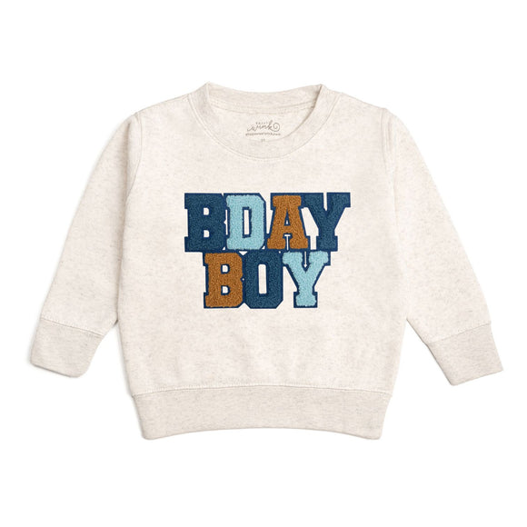 Birthday Boy Patch Sweatshirt - Natural