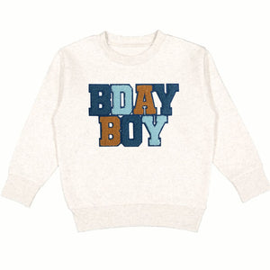 Birthday Boy Patch Sweatshirt - Natural