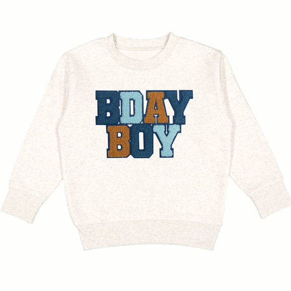 Birthday Boy Patch Sweatshirt - Natural