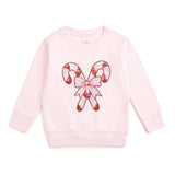 Candy Cane Sequin Patch Christmas Sweatshirt
