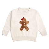 Classic Gingerbread Sequin Patch Christmas Sweatshirt