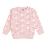 Coquette Ghost Halloween Sweatshirt - Pink