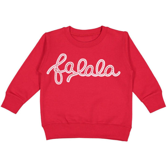 Falala Patch Christmas Sweatshirt - Red