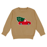 Festive Christmas Truck Patch Sweatshirt