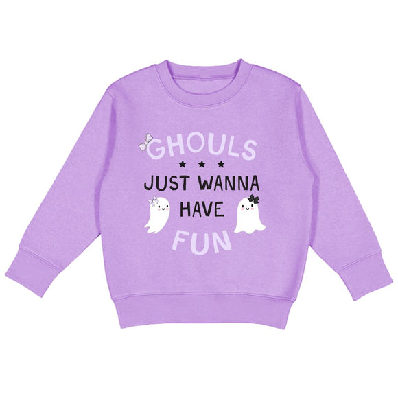 Ghouls Just Wanna Have Fun Halloween Sweatshirt - Lavender