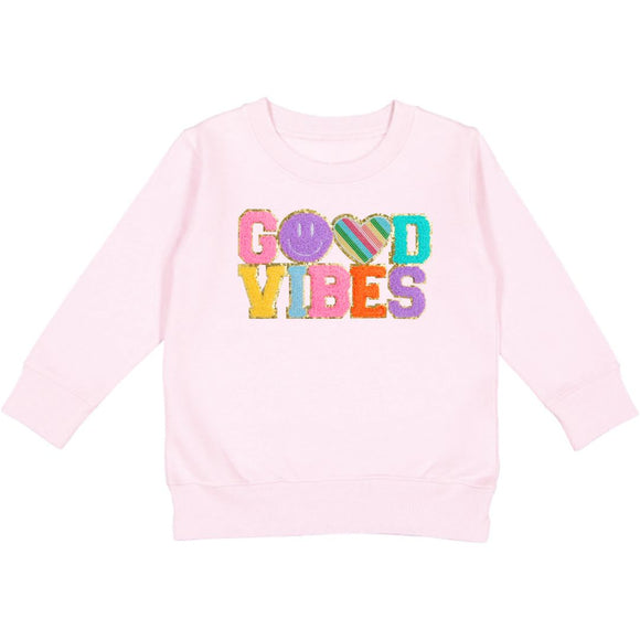 Good Vibes Patch Sweatshirt - Ballet