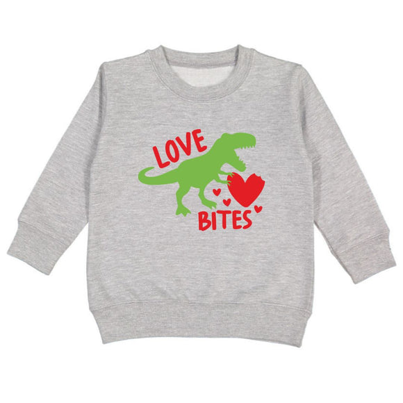 Love Bites Valentine's Day Sweatshirt - Gray