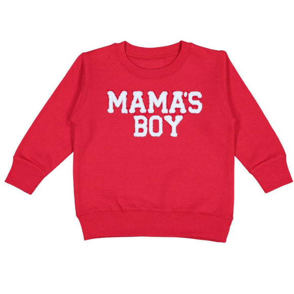 Mama's Boy Patch Valentine's Day Sweatshirt - Red