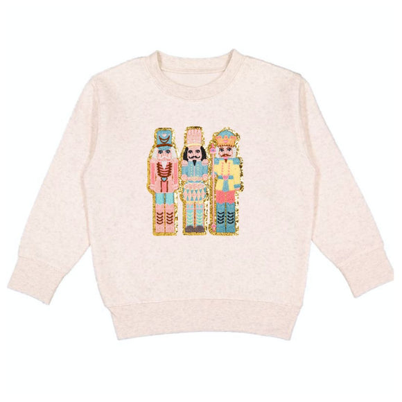 Nutcracker Patch Christmas Sweatshirt - Natural