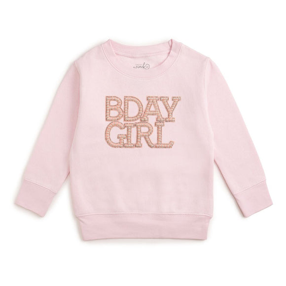 Pearl BDay Girl Patch Sweatshirt - Ballet