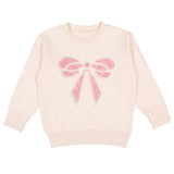 Pearl Bow Patch Sweatshirt - Natural