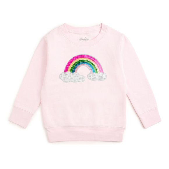 Rainbow Sequin Patch Sweatshirt - Ballet