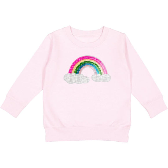 Rainbow Sequin Patch Sweatshirt - Ballet