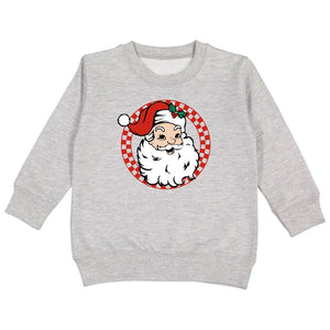 Retro Santa Christmas Sweatshirt - Gray