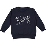 Silly Skelly Glow In The Dark Halloween Sweatshirt - Black