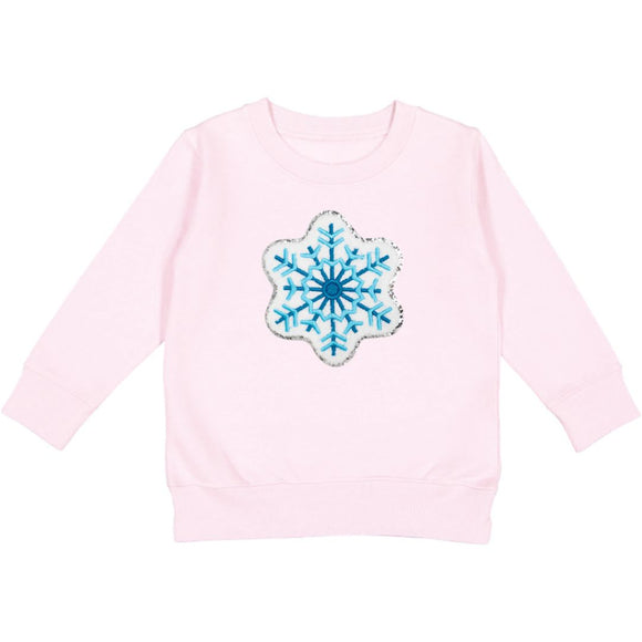 Snowflake Patch Sweatshirt - Ballet