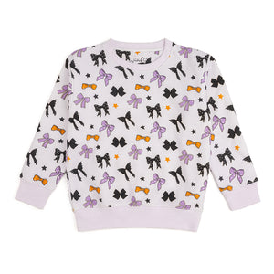 Spooky Bows Halloween Sweatshirt - Lavender