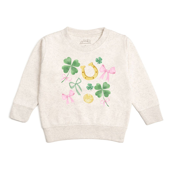 Sweet Shamrock St. Patrick's Day Sweatshirt - Natural Heather