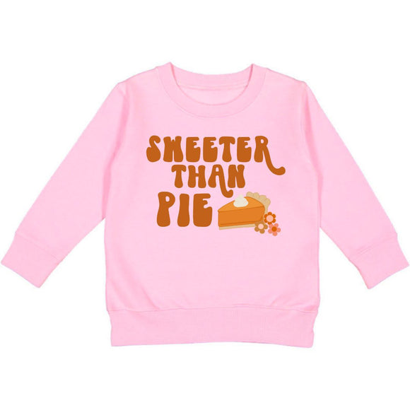 Sweeter Than Pie Thanksgiving Sweatshirt - Pink