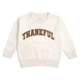 Thankful Varsity Patch Thanksgiving Sweatshirt