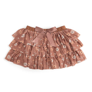Ditsy Fall Floral Printed Tiered Tutu