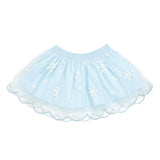 Glitter Snowflake Scalloped Tutu Skirt