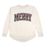 Merry Tartan Patch Christmas Women's Sweatshirt