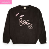Boo Bat Halloween Knit Women's Sweater