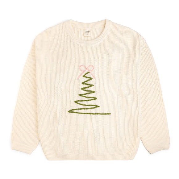 Coquette Christmas Tree Knit Women's Sweater