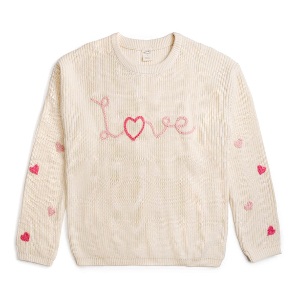Ditsy Love Valentine's Day Knit Women's Sweater