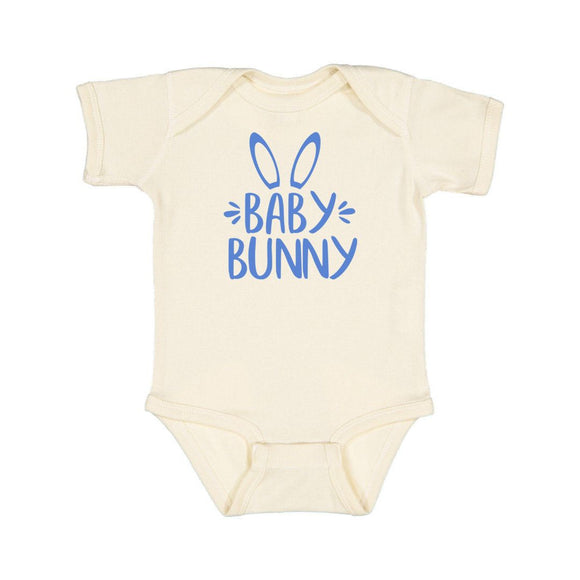 Baby Bunny Easter Short Sleeve Bodysuit - Natural