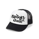 Spooky Dude Halloween Trucker Hat - Black/White