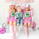 Lucky Charm Shamrock St. Patrick's Day Trucker Hat - Pink/White