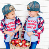 Apple Picking Crew Trucker Hat - Gray/White